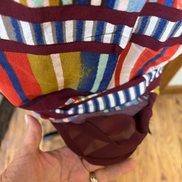 Anthropologie Maeve Au Revoir Library Shift Dress Cap Sleeve Scoop Neck Size 4 - Picture 8 of 10